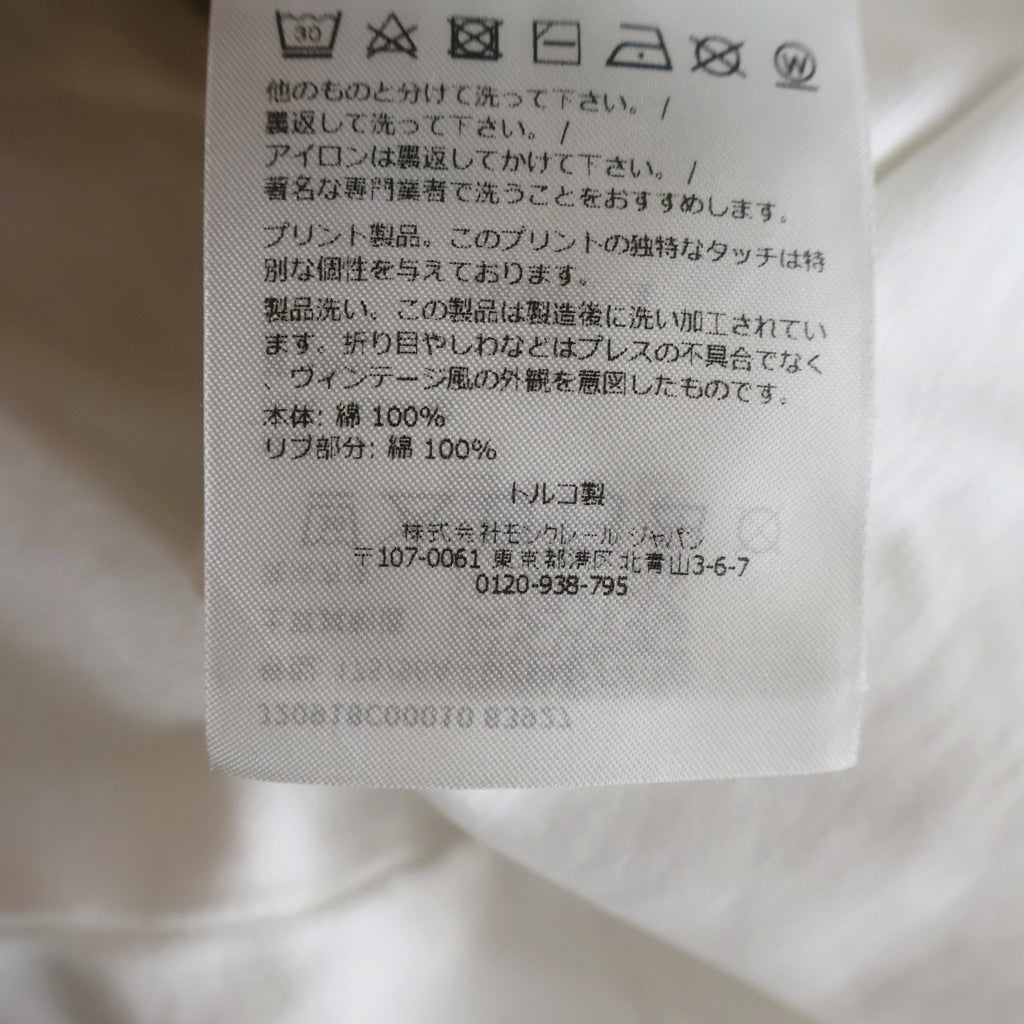MONCLER(モンクレール) スキーピクセルロゴ プリント Tシャツ 半袖カットソー ホワイト J20918C00010