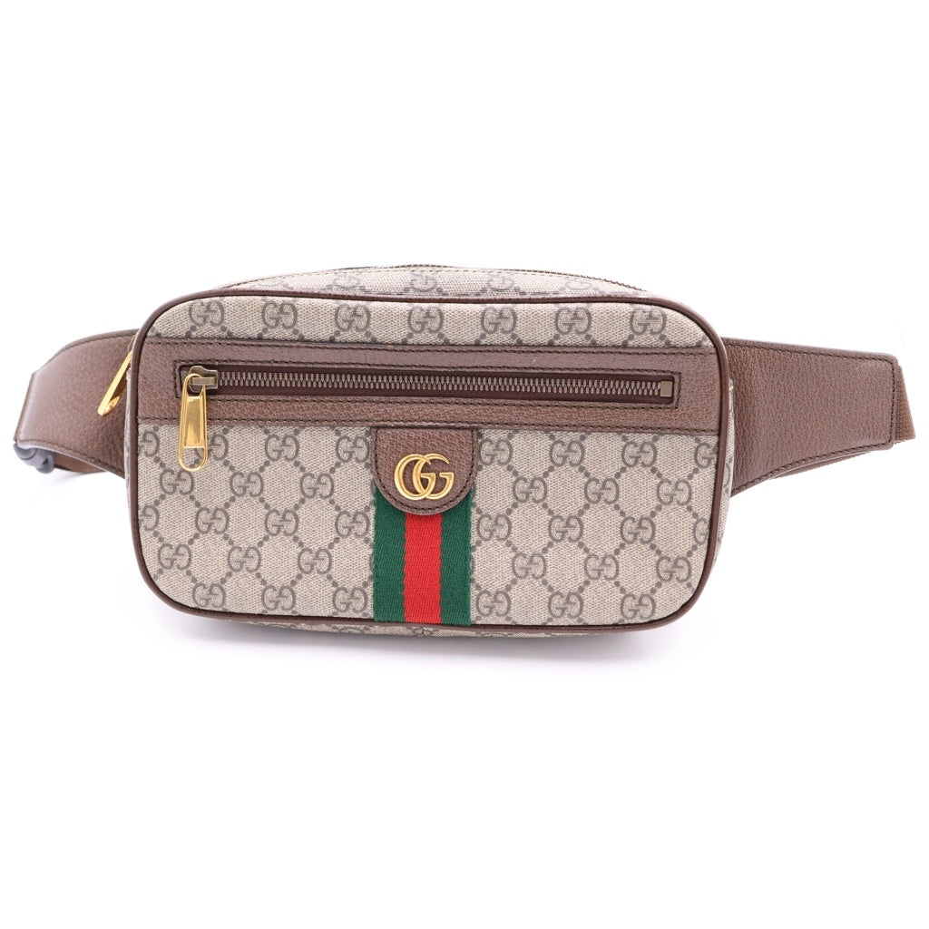 GUCCI(グッチ) GGスプリーム オフディア ベルト ウエストバッグ ブラウン 574796