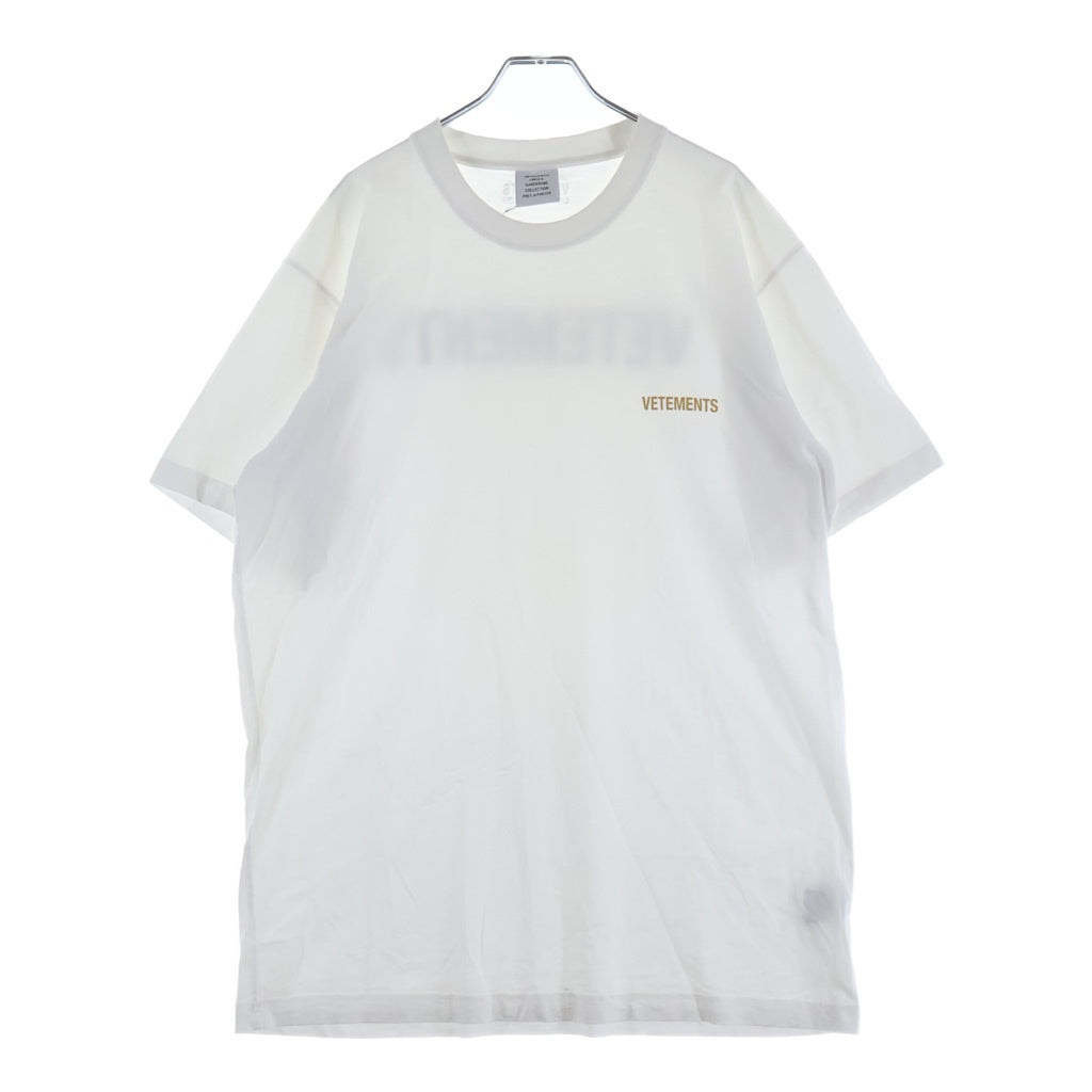 VETEMENTS(ヴェトモン) 両面 ロゴプリント Tシャツ 半袖カットソー ホワイト UA52TR240W