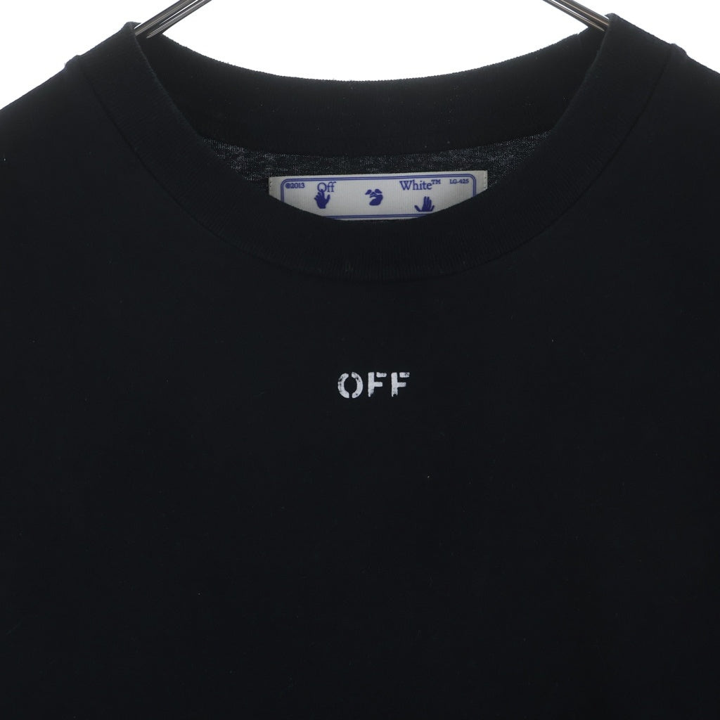 OFF-WHITE(オフホワイト) バックアロー プリント Tシャツ 半袖カットソー ブラック OMAA027E20JER006