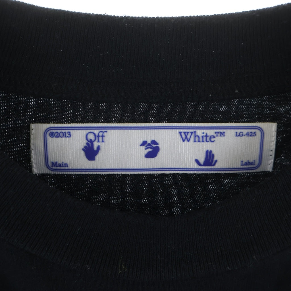 OFF-WHITE(オフホワイト) バックアロー プリント Tシャツ 半袖カットソー ブラック OMAA027E20JER006
