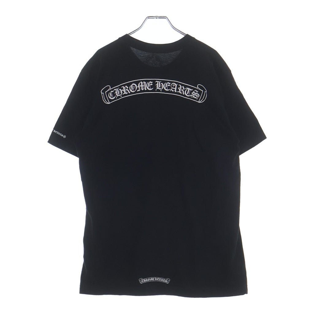 CHROME HEARTS(クロムハーツ) SCROLL LABEL T-SHIRT スクロールラベルプリント クルーネックポケット半袖Tシャツ ブラック