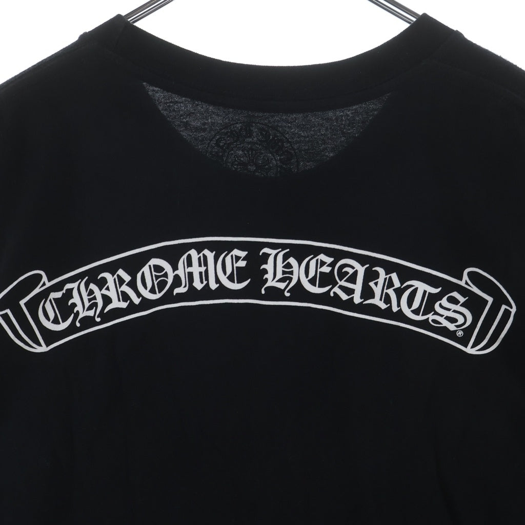 CHROME HEARTS(クロムハーツ) SCROLL LABEL T-SHIRT スクロールラベルプリント クルーネックポケット半袖Tシャツ ブラック