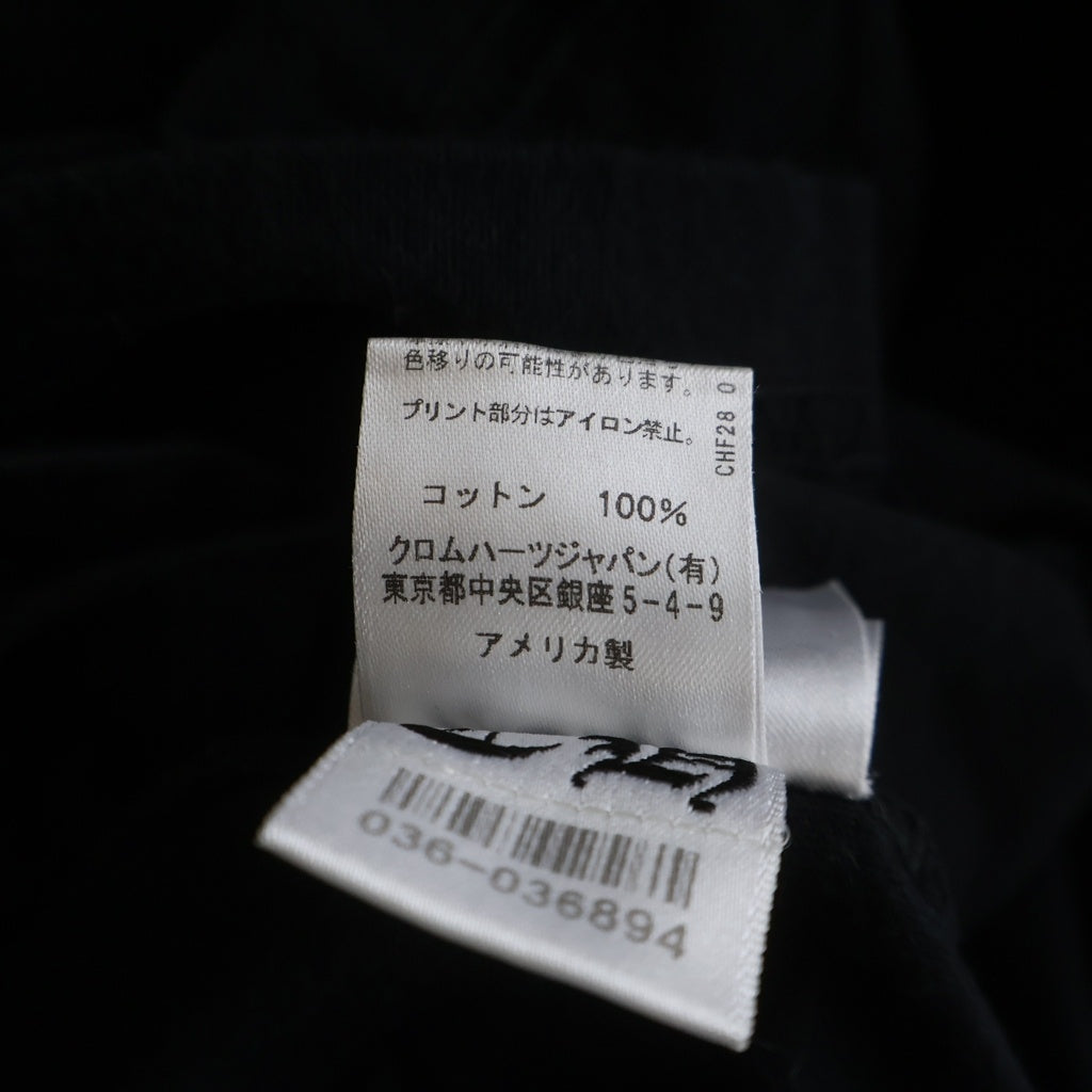 CHROME HEARTS(クロムハーツ) SCROLL LABEL T-SHIRT スクロールラベルプリント クルーネックポケット半袖Tシャツ ブラック
