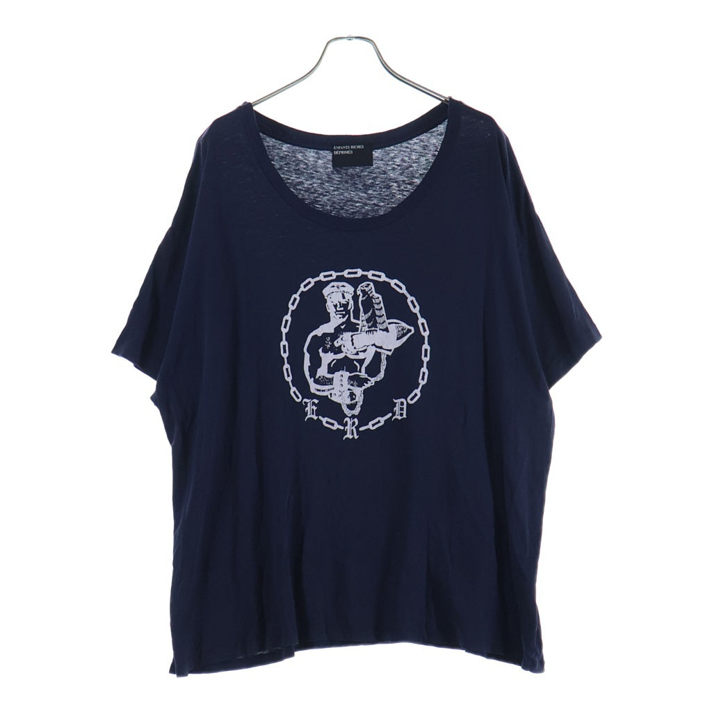 ENFANTS RICHES DEPRIMES(アンファンリッシュデプリメ) チェーンロゴプリント Tシャツ 半袖カットソー ネイビー