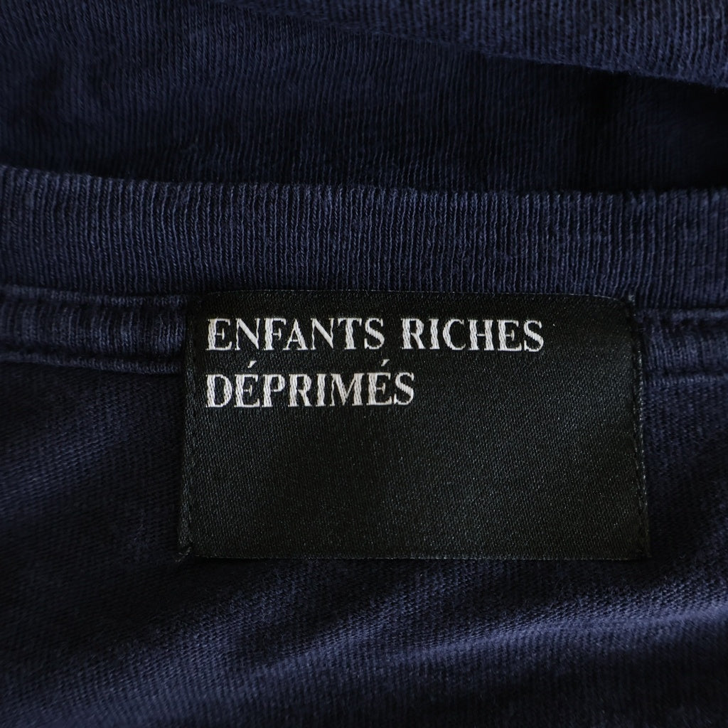 ENFANTS RICHES DEPRIMES(アンファンリッシュデプリメ) チェーンロゴプリント Tシャツ 半袖カットソー ネイビー
