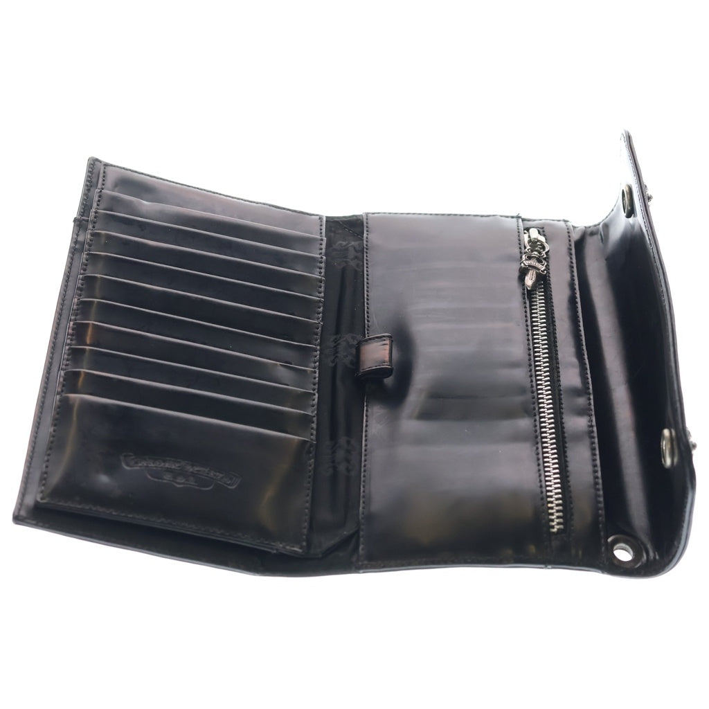 CHROME HEARTS(クロムハーツ) WAVE ウェーブ レザーウォレット 財布 ブラック