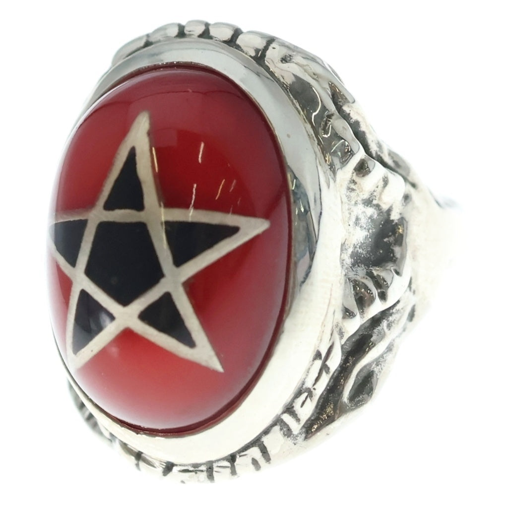 ALEX STREETER(アレックスストリーター) Angel Heart Ring エンジェルハートリング ハーレクイン シルバー/レッド