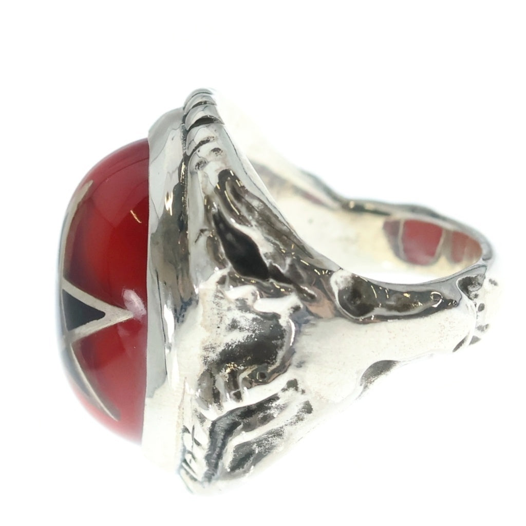 ALEX STREETER(アレックスストリーター) Angel Heart Ring エンジェルハートリング ハーレクイン シルバー/レッド