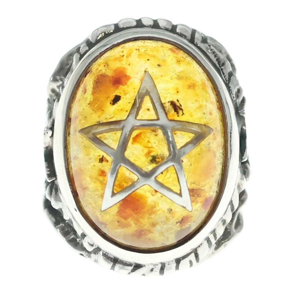 ALEX STREETER(アレックスストリーター) Angel Heart Ring エンジェルハートリング スターカスタム アンバー シルバー