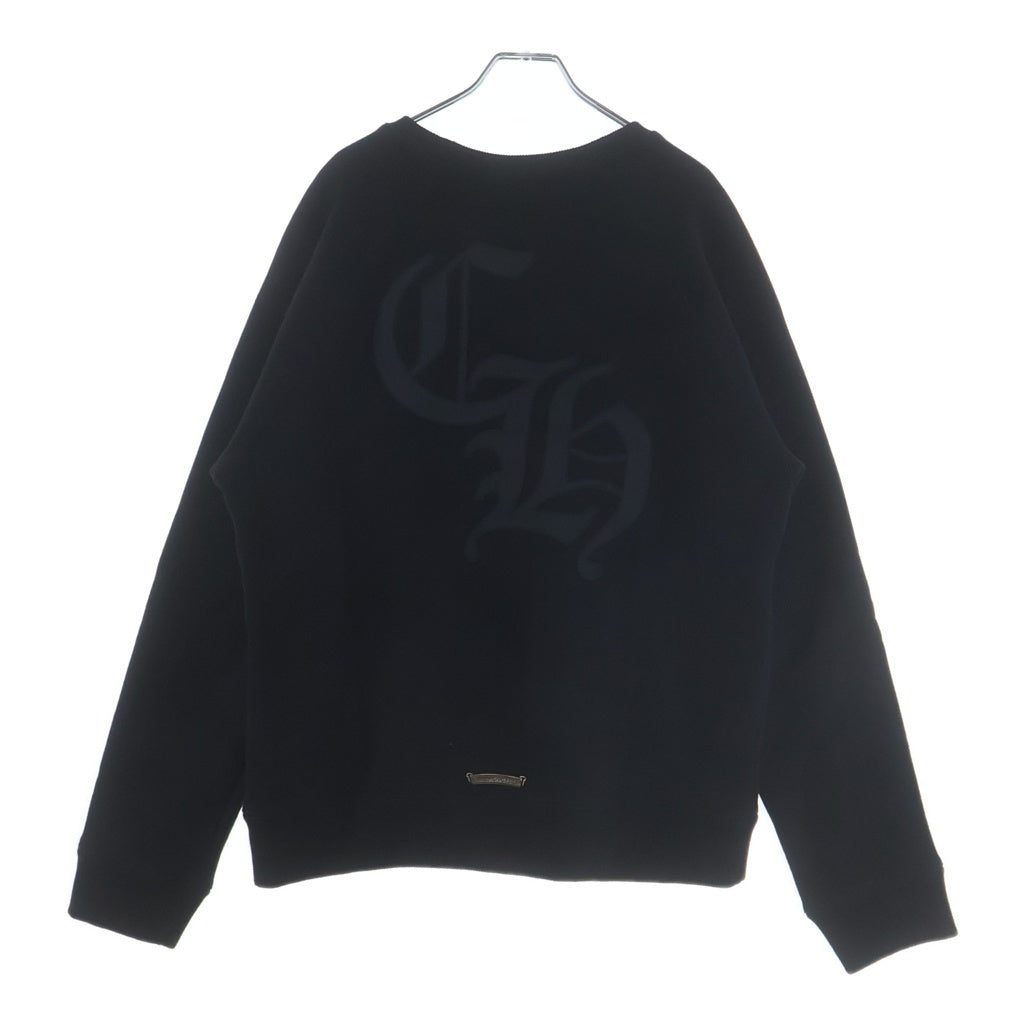 CHROME HEARTS(クロムハーツ) 25SS Y NOT Cemetery Cross Applique Embroidery Sweatshirt ワイノット セメタリークロス アップリケ刺繍 スウェットトレーナー ブラック