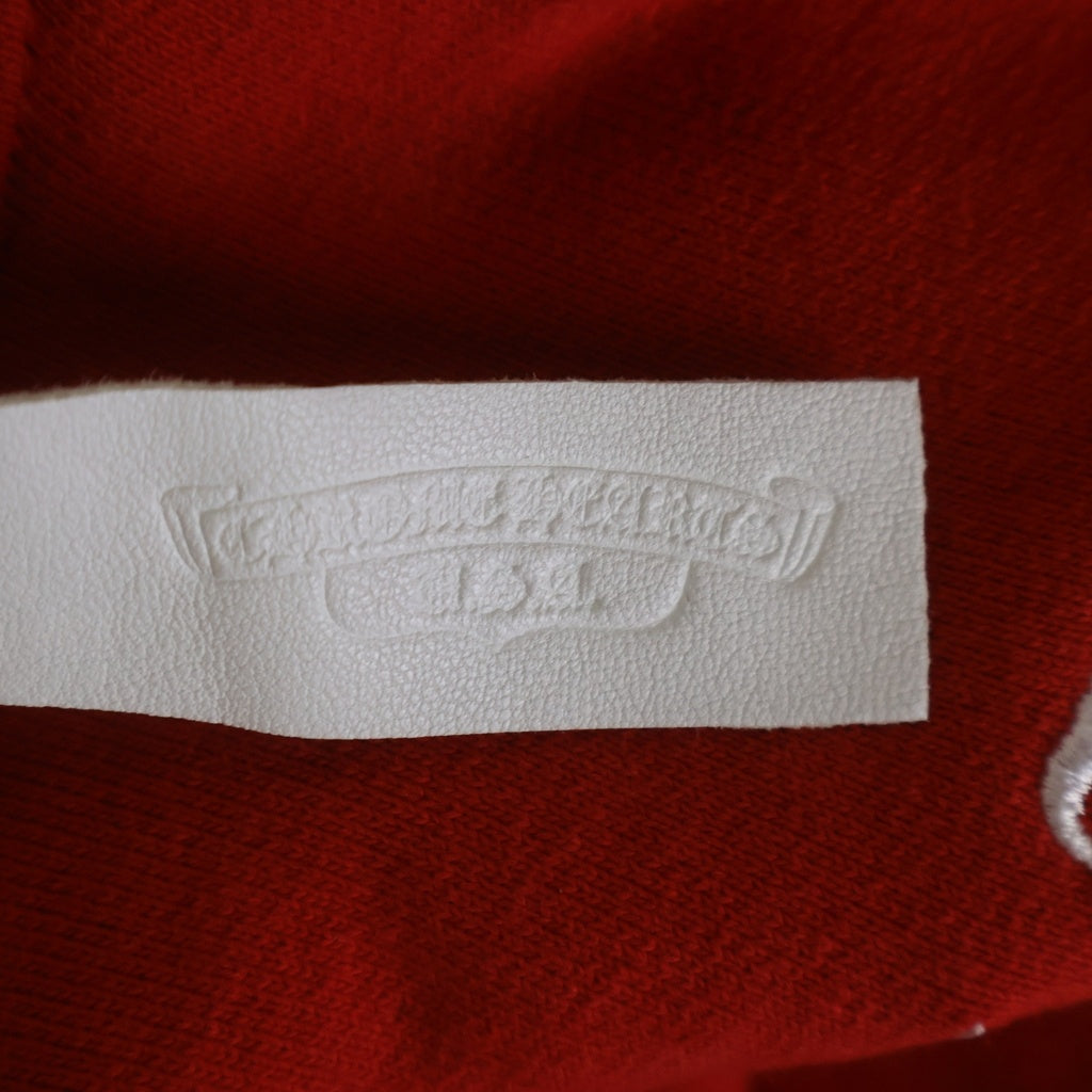 CHROME HEARTS(クロムハーツ) Y NOT Cemetery Cross Pullover Hoodie King Taco ワイノットセメタリークロスプルオーバーフーディ パーカー ロゴ刺繍 レッド