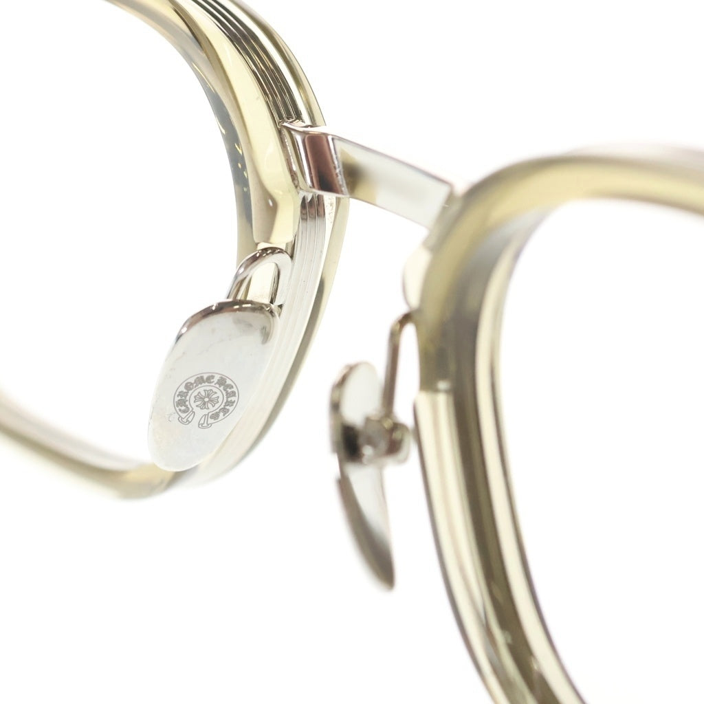 CHROME HEARTS(クロムハーツ) DUCK BUTTER ダガーウェリントン サングラス アイウェア オリーブ/シルバー 52□21-152