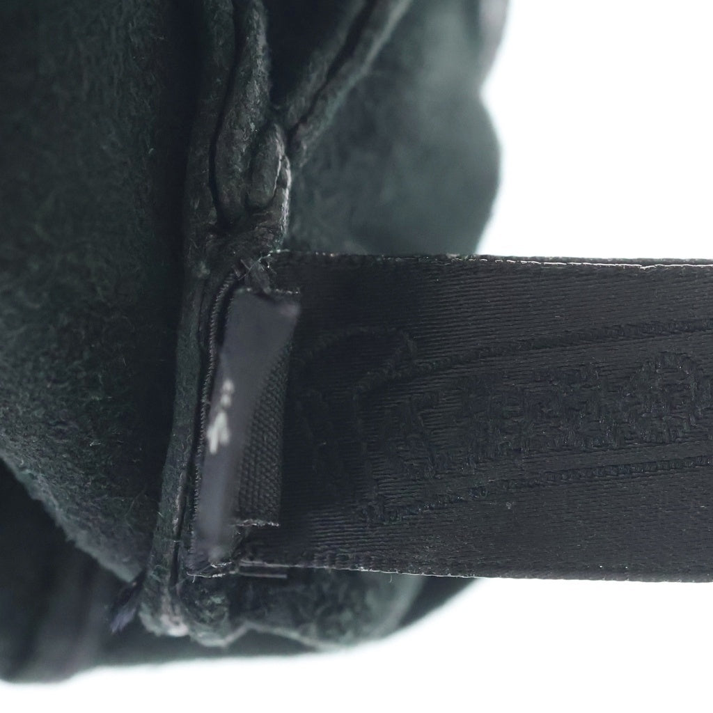 CHROME HEARTS(クロムハーツ) セメタリークロスパッチ レザー グローブ 手袋 ブラック