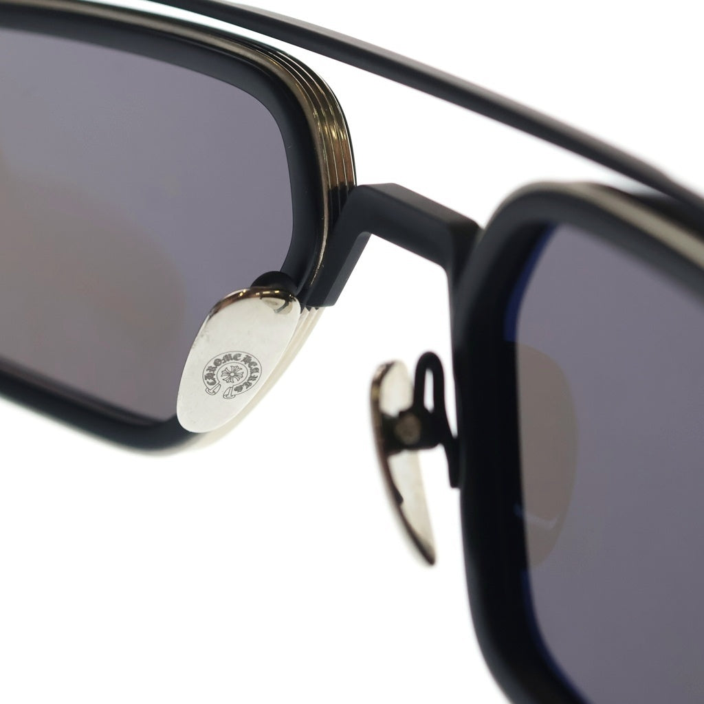 CHROME HEARTS(クロムハーツ) EADER ダブルブリッジ フレアニーテンプル サングラス シルバー/ブラック