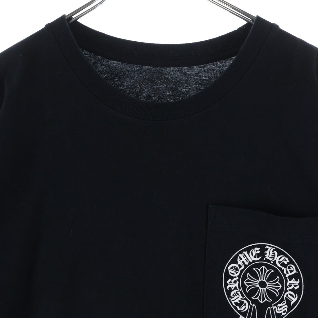 CHROME HEARTS(クロムハーツ) HORSESHOE S/S TEE ホースシュープリント ポケット半袖Tシャツ カットソー ブラック