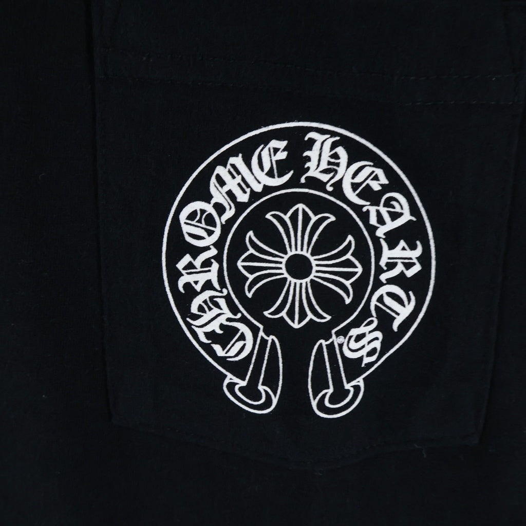 CHROME HEARTS(クロムハーツ) HORSESHOE S/S TEE ホースシュープリント ポケット半袖Tシャツ カットソー ブラック