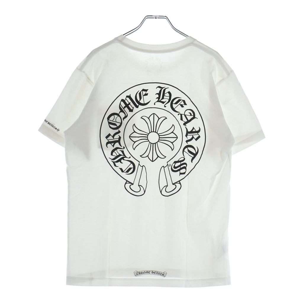 CHROME HEARTS(クロムハーツ) HORSESHOE S/S TEE ホースシュープリント ポケット半袖Tシャツ カットソー ホワイト