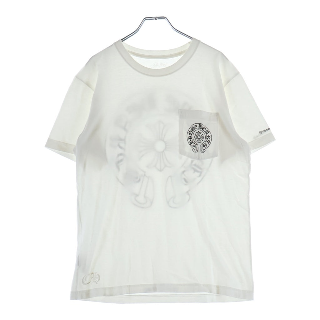 CHROME HEARTS(クロムハーツ) HORSESHOE S/S TEE ホースシュープリント ポケット半袖Tシャツ カットソー ホワイト