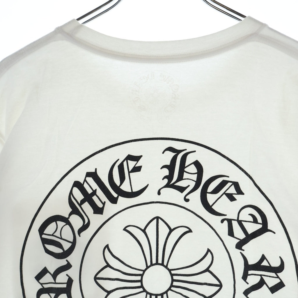 CHROME HEARTS(クロムハーツ) HORSESHOE S/S TEE ホースシュープリント ポケット半袖Tシャツ カットソー ホワイト