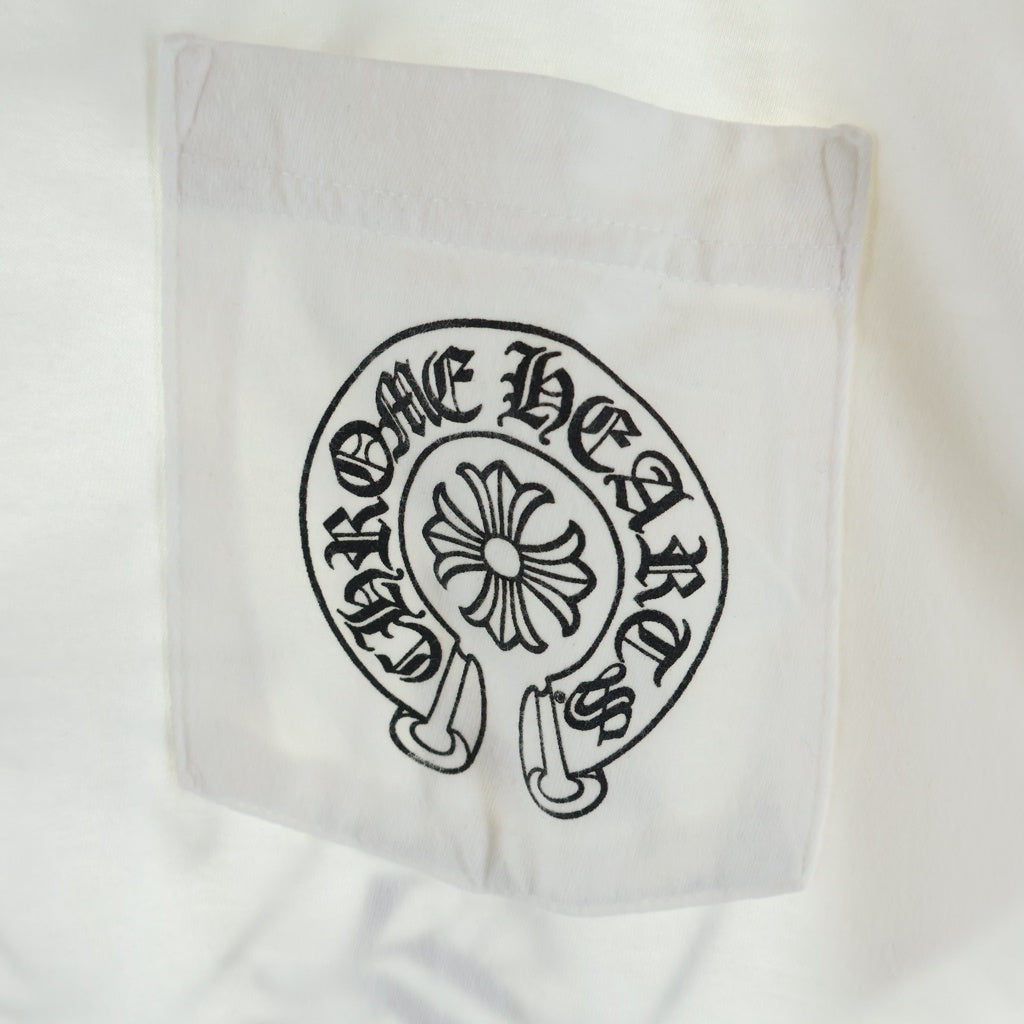 CHROME HEARTS(クロムハーツ) HORSESHOE S/S TEE ホースシュープリント ポケット半袖Tシャツ カットソー ホワイト