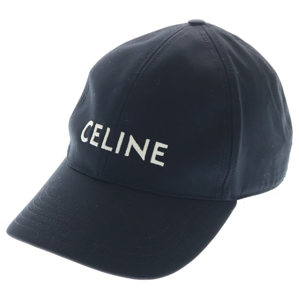 CELINE(セリーヌ) EMBROIDERED LOGO BASEBALL CAP ロゴ刺繍 ベースボールキャップ 帽子 ブラック 2AUS9969P.38NO