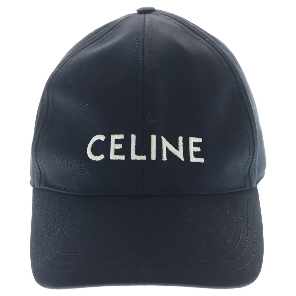 CELINE(セリーヌ) EMBROIDERED LOGO BASEBALL CAP ロゴ刺繍 ベースボールキャップ 帽子 ブラック 2AUS9969P.38NO