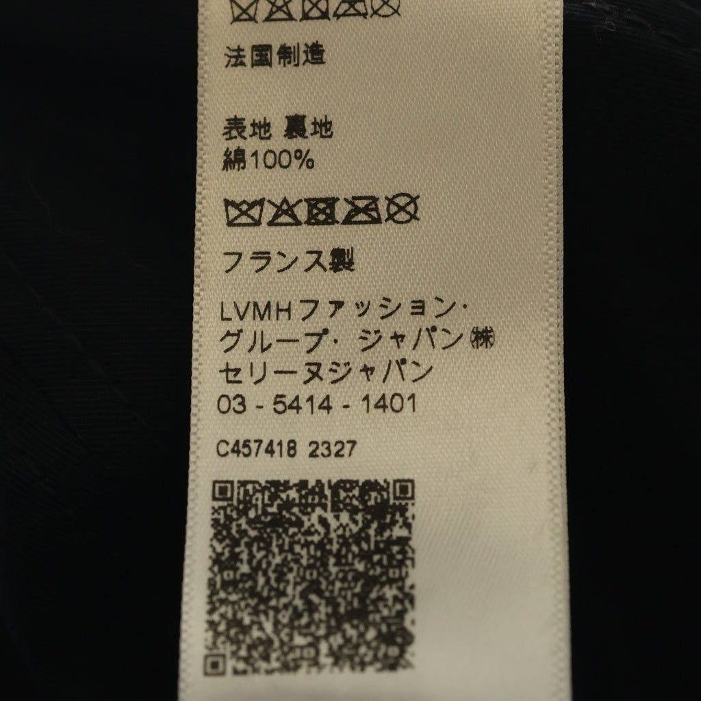 CELINE(セリーヌ) EMBROIDERED LOGO BASEBALL CAP ロゴ刺繍 ベースボールキャップ 帽子 ブラック 2AUS9969P.38NO