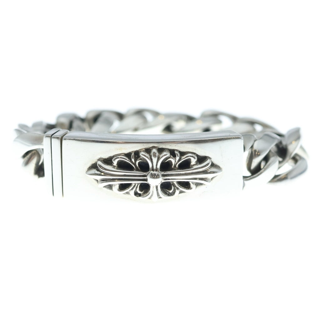 CHROME HEARTS(クロムハーツ) ID FLORAL CRS フローラルクロスIDクラシックリンク ブレスレット 12LINK シルバー