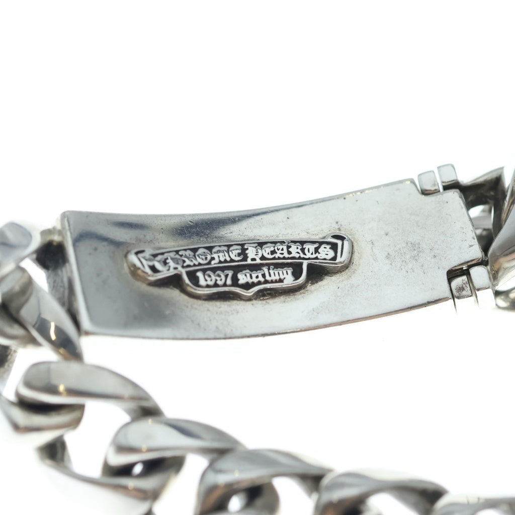 CHROME HEARTS(クロムハーツ) ID FLORAL CRS フローラルクロスIDクラシックリンク ブレスレット 12LINK シルバー
