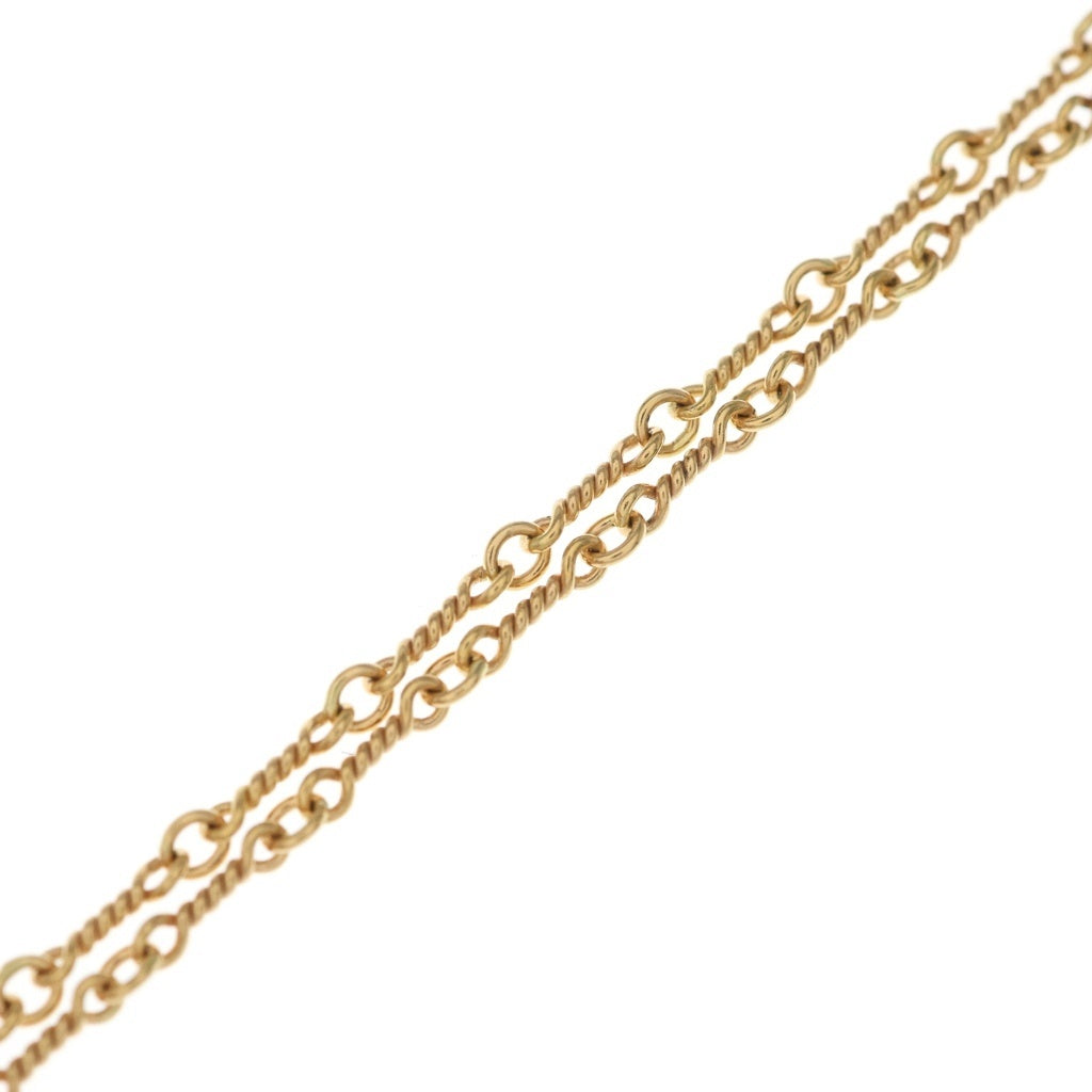 CHROME HEARTS(クロムハーツ) 22K NECKCHAIN T18 ツイストチェーンネックレス 18inch ゴールドBCA014