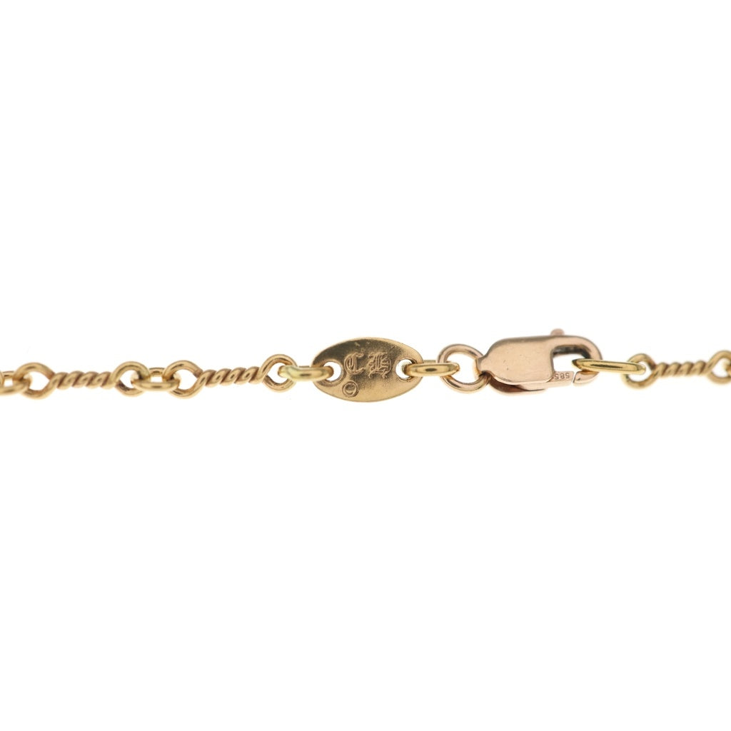 CHROME HEARTS(クロムハーツ) 22K NECKCHAIN T18 ツイストチェーンネックレス 18inch ゴールドBCA014