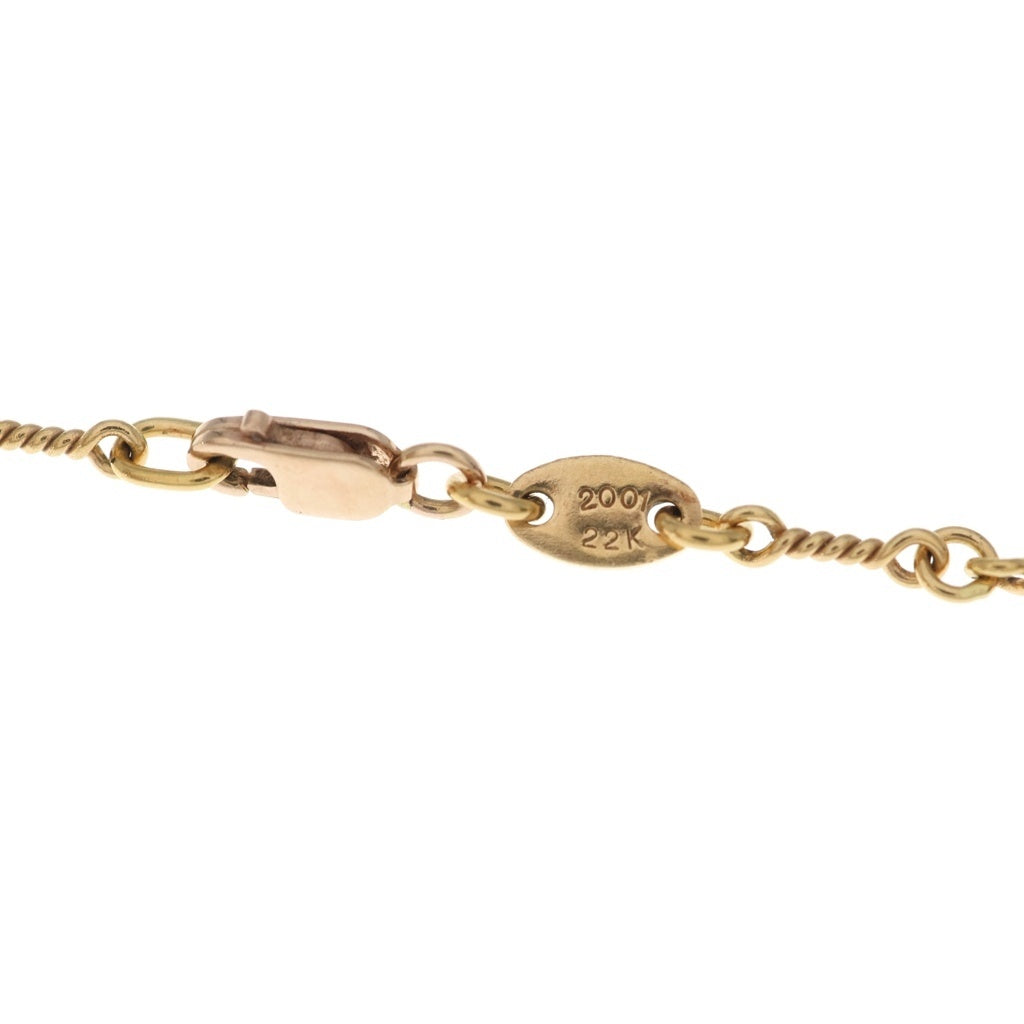 CHROME HEARTS(クロムハーツ) 22K NECKCHAIN T18 ツイストチェーンネックレス 18inch ゴールドBCA014