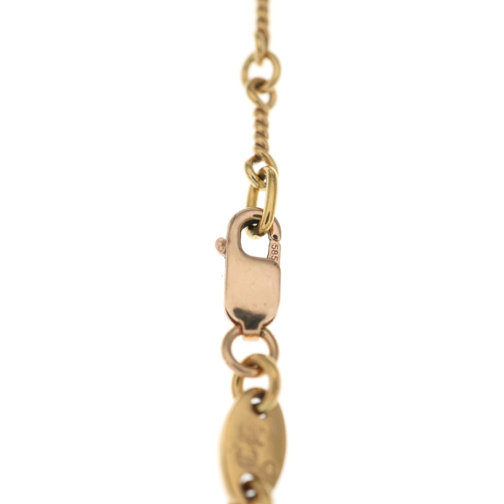 CHROME HEARTS(クロムハーツ) 22K NECKCHAIN T18 ツイストチェーンネックレス 18inch ゴールドBCA014