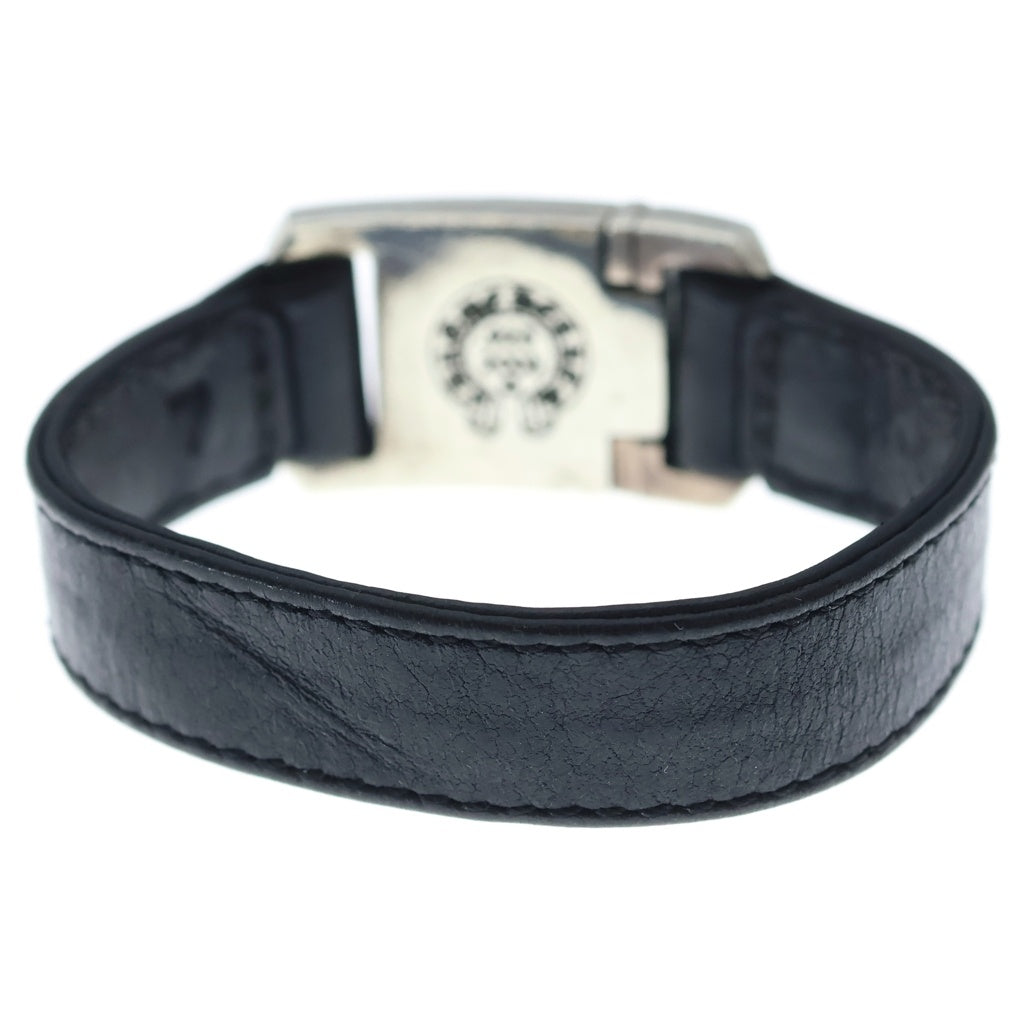 CHROME HEARTS(クロムハーツ) HARNESS CROSS BOX ハーネス クロスボックス レザーブレスレット シルバー/ブラック