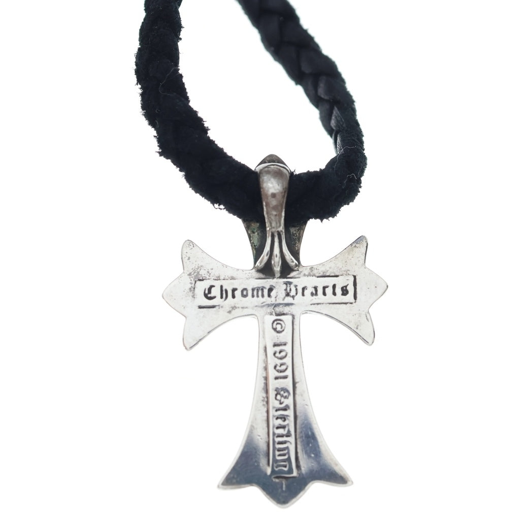 CHROME HEARTS(クロムハーツ) CH CRS SMLスモールCHクロス BC ボロチップブレイド ネックレス シルバー BCA220