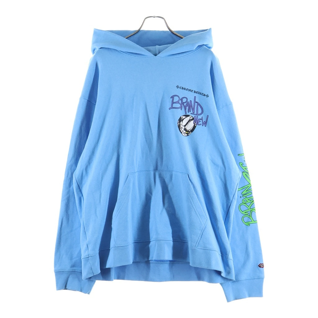 CHROME HEARTS(クロムハーツ) 24SS ×MATTY BOY BRAIN NEW PULLOVER HOODIE マッティボーイ ブレインニュー プリントフーディー プルオーバーパーカー ブルー
