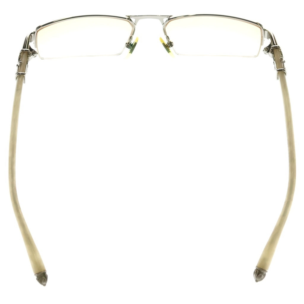 CHROME HEARTS(クロムハーツ) BONE POLISHR III CHクロスモチーフ サングラス メガネ シルバー/ホワイト