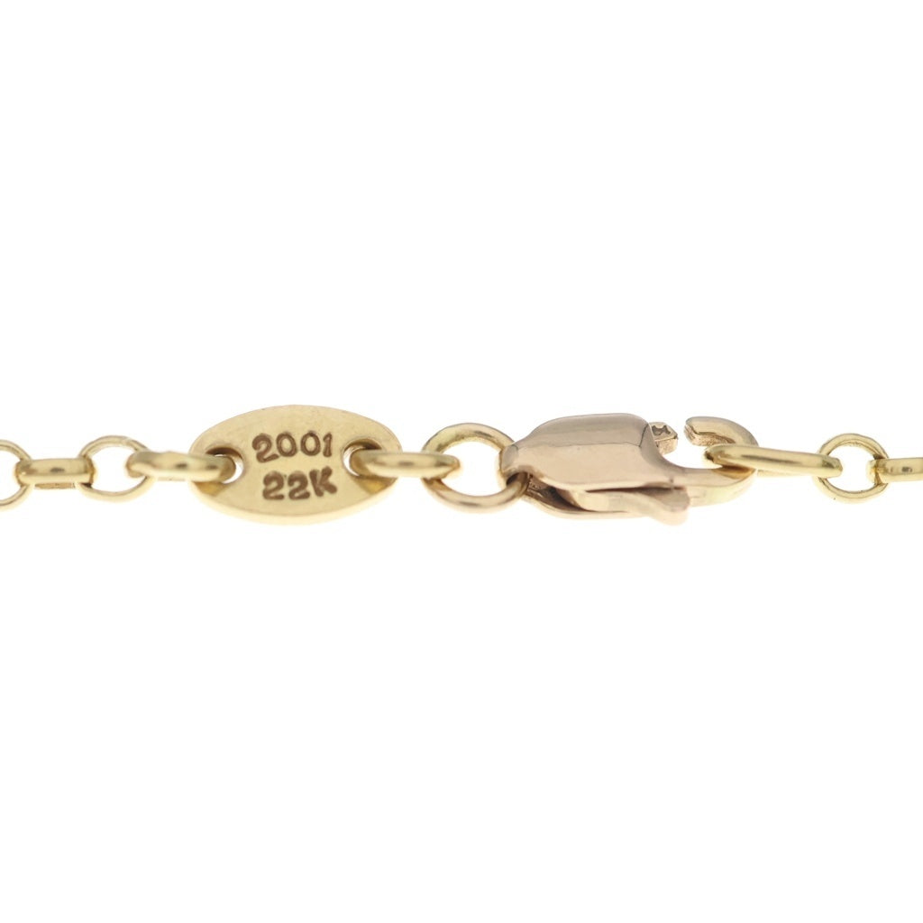 CHROME HEARTS(クロムハーツ) 22K NECKCHAIN R18 ロールチェーンネックレス 18inch ゴールド