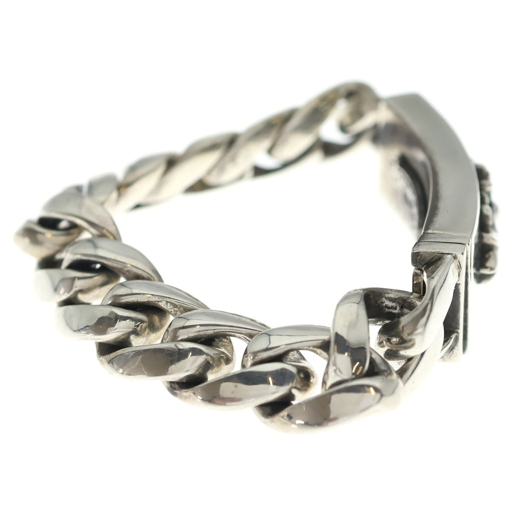 CHROME HEARTS(クロムハーツ) ID FLORAL CRS フローラルクロスIDクラシックリンク ブレスレット 11LINK シルバー BCA164
