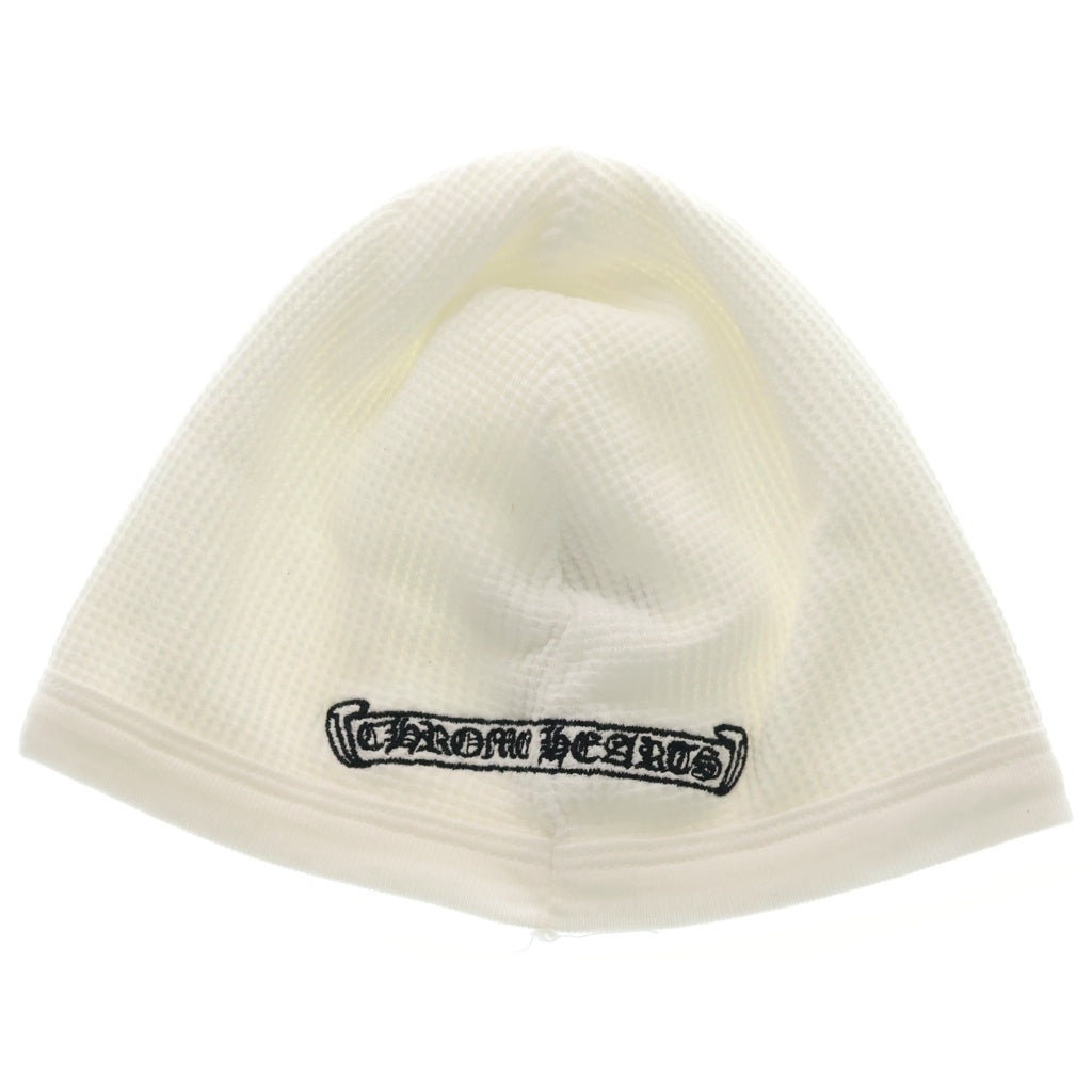 CHROME HEARTS(クロムハーツ) THERMAL BEANIE オールド CHクロス刺繍 サーマル ビーニー ニット帽 ホワイト