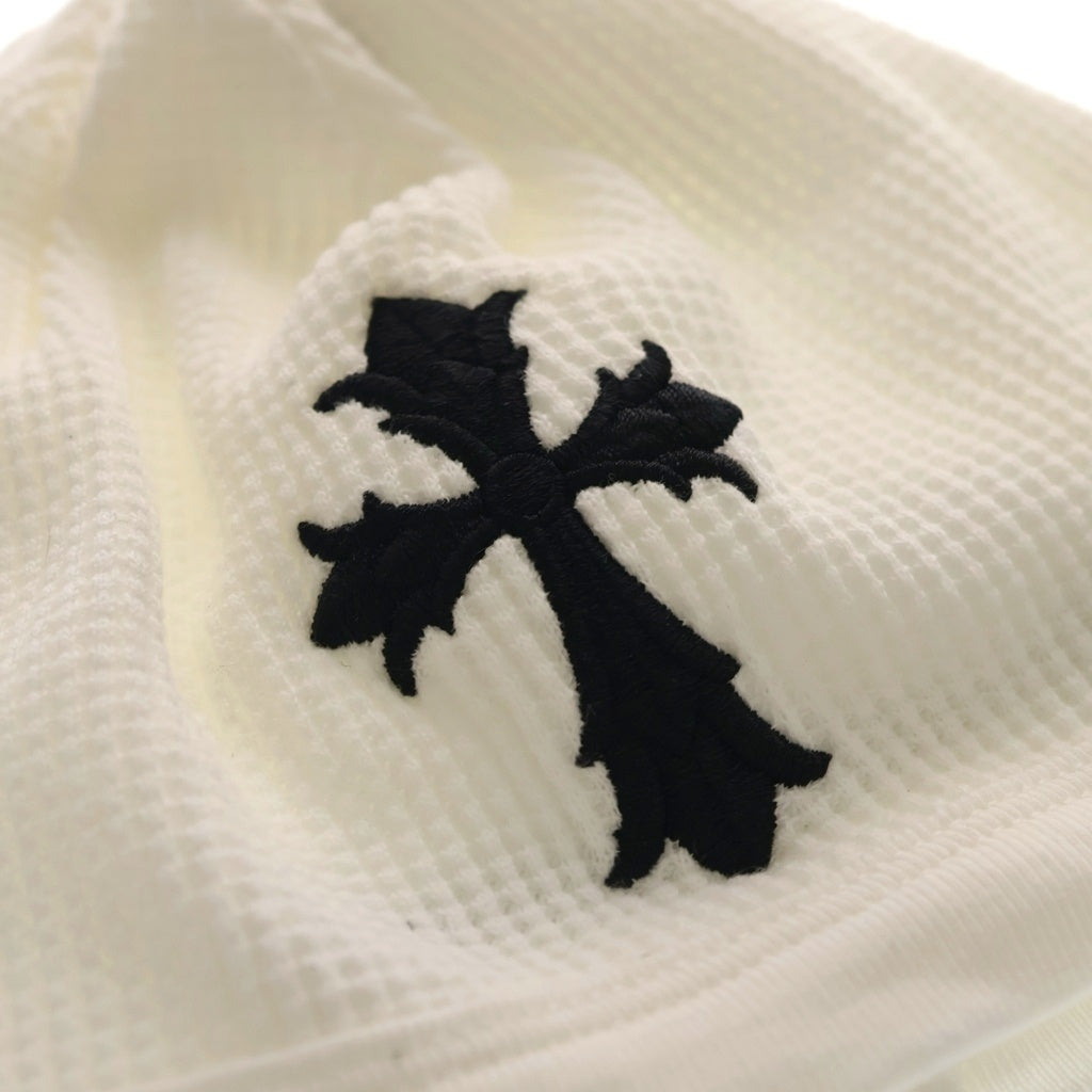 CHROME HEARTS(クロムハーツ) THERMAL BEANIE オールド CHクロス刺繍 サーマル ビーニー ニット帽 ホワイト