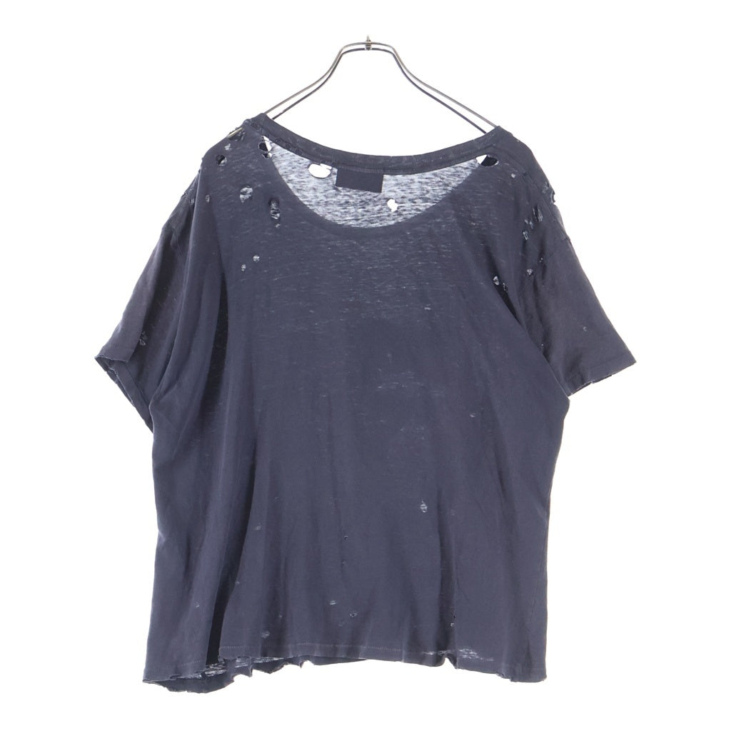ENFANTS RICHES DEPRIMES(アンファンリッシュデプリメ) NIETZSCHE フロントプリント 半袖Tシャツ ネイビー