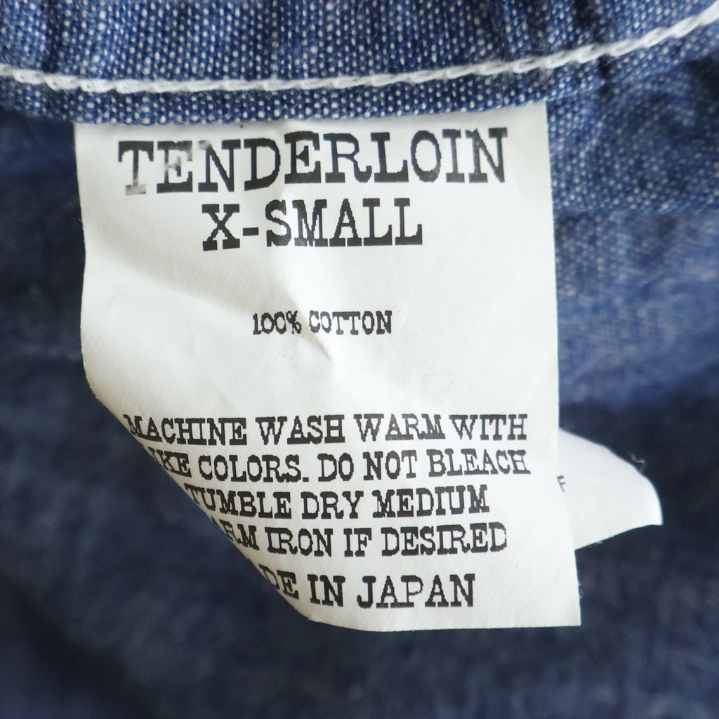 TENDERLOIN(テンダーロイン) 長袖コットンシャツ ブルー