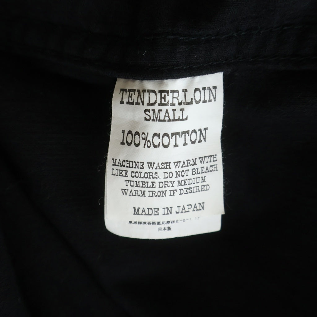 TENDERLOIN(テンダーロイン) フロント刺繍 コーデュロイ 長袖シャツ ブラック