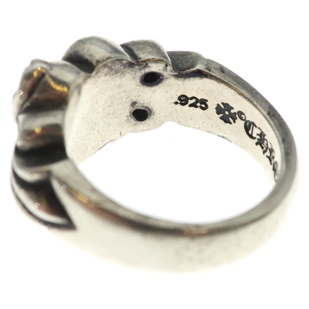CHROME HEARTS(クロムハーツ) FLRL CRS HRT フローラルハートリング シルバー