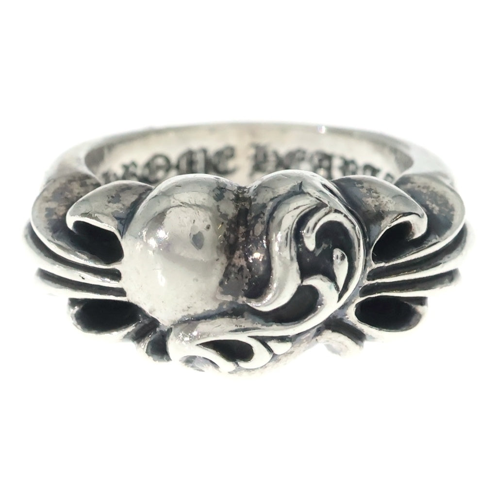 CHROME HEARTS(クロムハーツ) FLRL CRS HRT フローラルハートリング シルバー