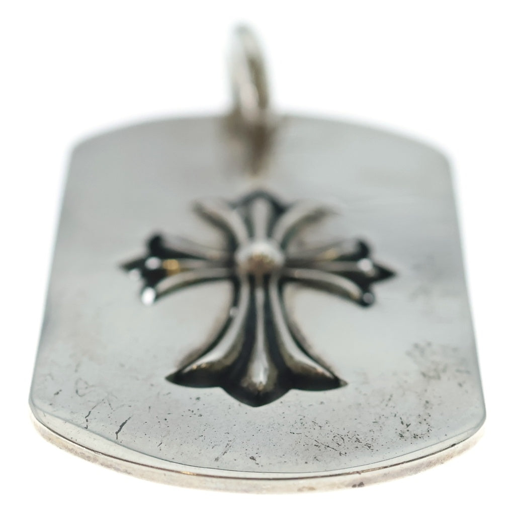 CHROME HEARTS(クロムハーツ) D TAG LRG TNY CRS カットアウト タイニークロス ドッグタグ ラージ ペンダントトップ シルバー
