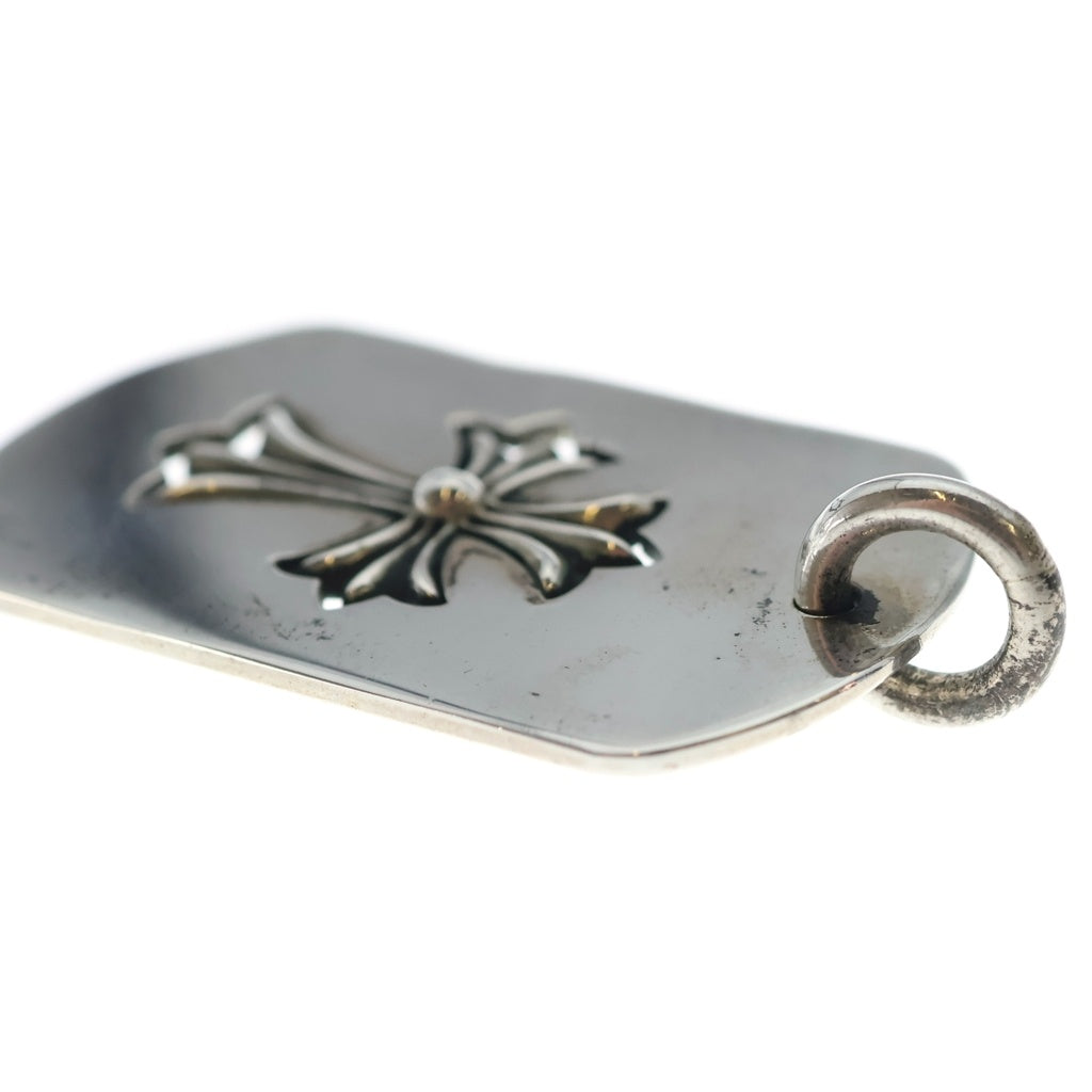 CHROME HEARTS(クロムハーツ) D TAG LRG TNY CRS カットアウト タイニークロス ドッグタグ ラージ ペンダントトップ シルバー