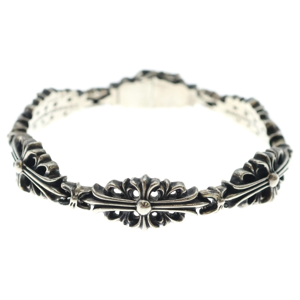 CHROME HEARTS(クロムハーツ) 5LINK FRORAL CROSS LINK フローラルクロスリンク ブレスレット シルバー